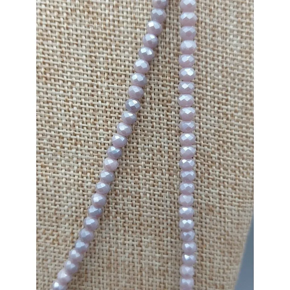 Jules NWT Purple Crystal Bead Wrap Look Necklace Long Layered Look